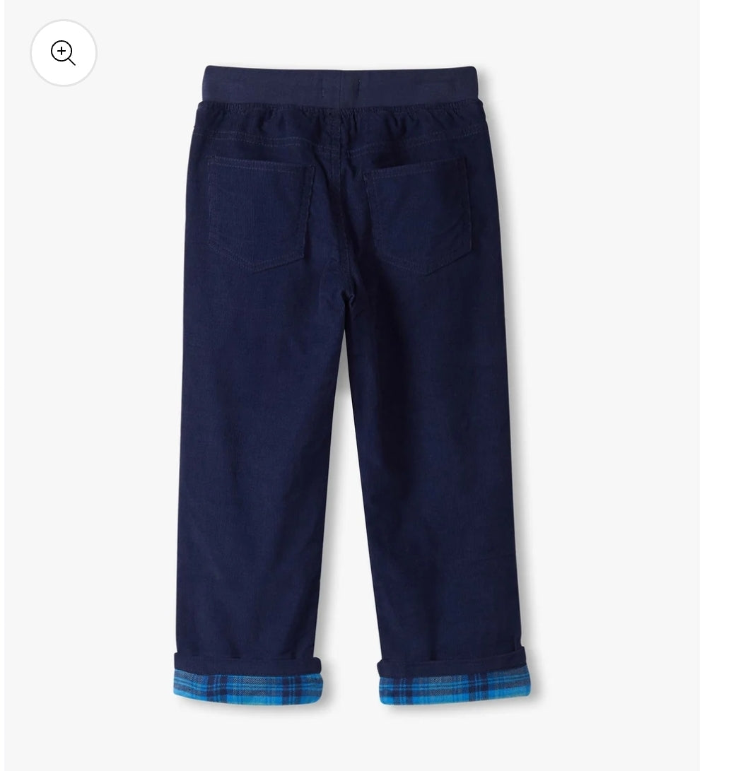 Hatley Boys Patriot Blue Pull-On Lined Corduroy Pants