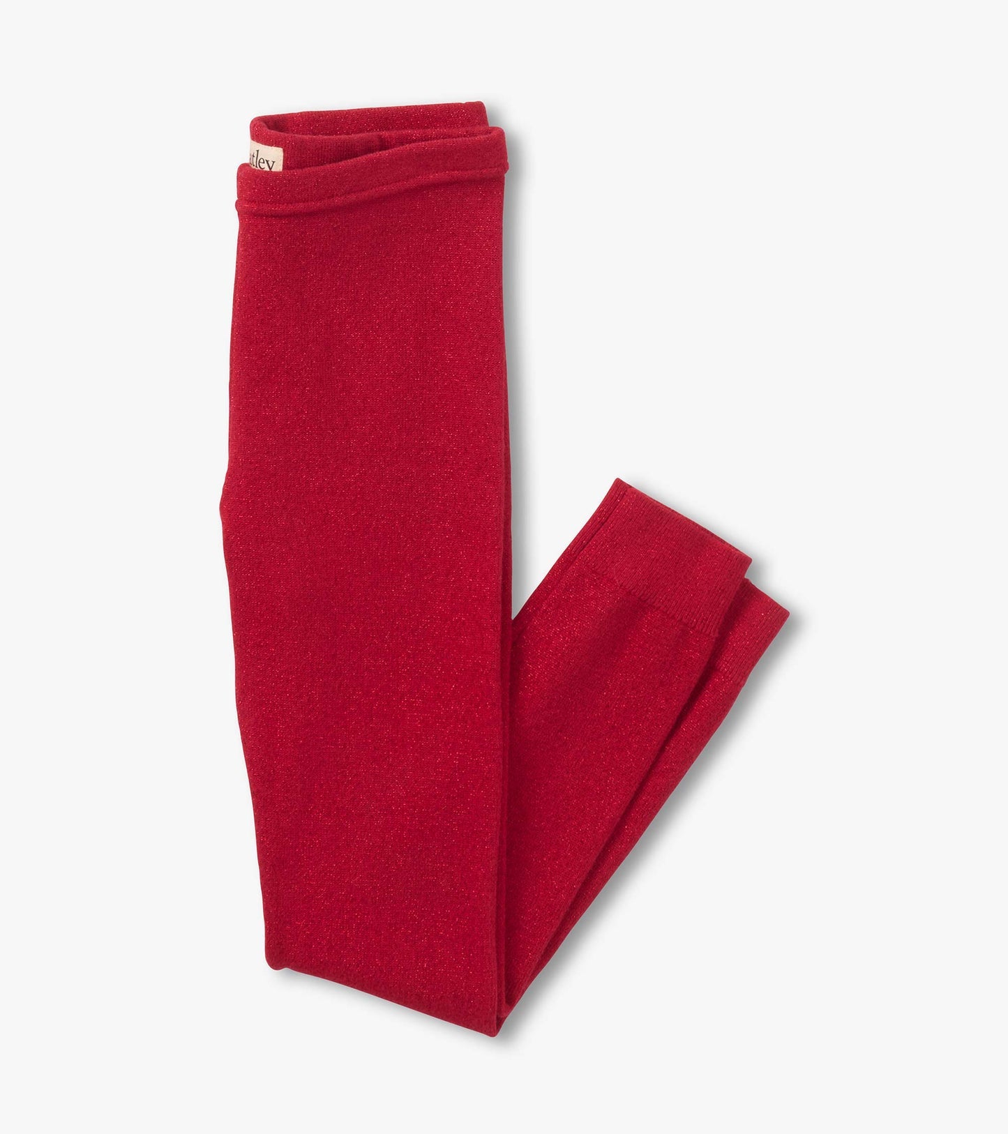 Hatley: Red Shimmer Knit Leggings