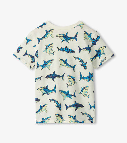 Glow in the Dark Sharks Graphic Tee- Hatley
