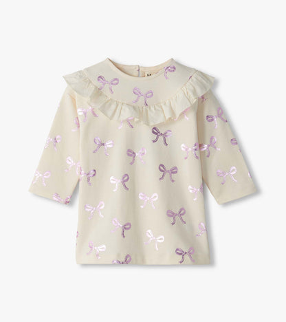 Hatley: Foil Bows Ruffle Dress
