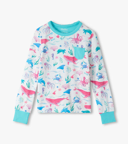Painted Sealife Bamboo Pajama Set- Hatley