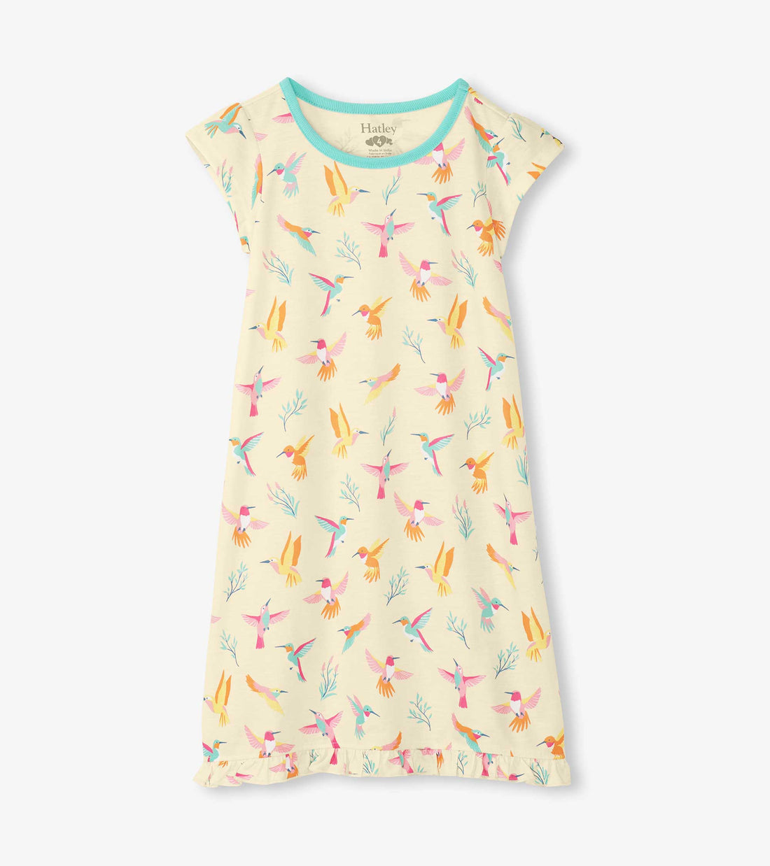 Springtime Hummingbirds Ruffle Hem Nightdress- Hatley