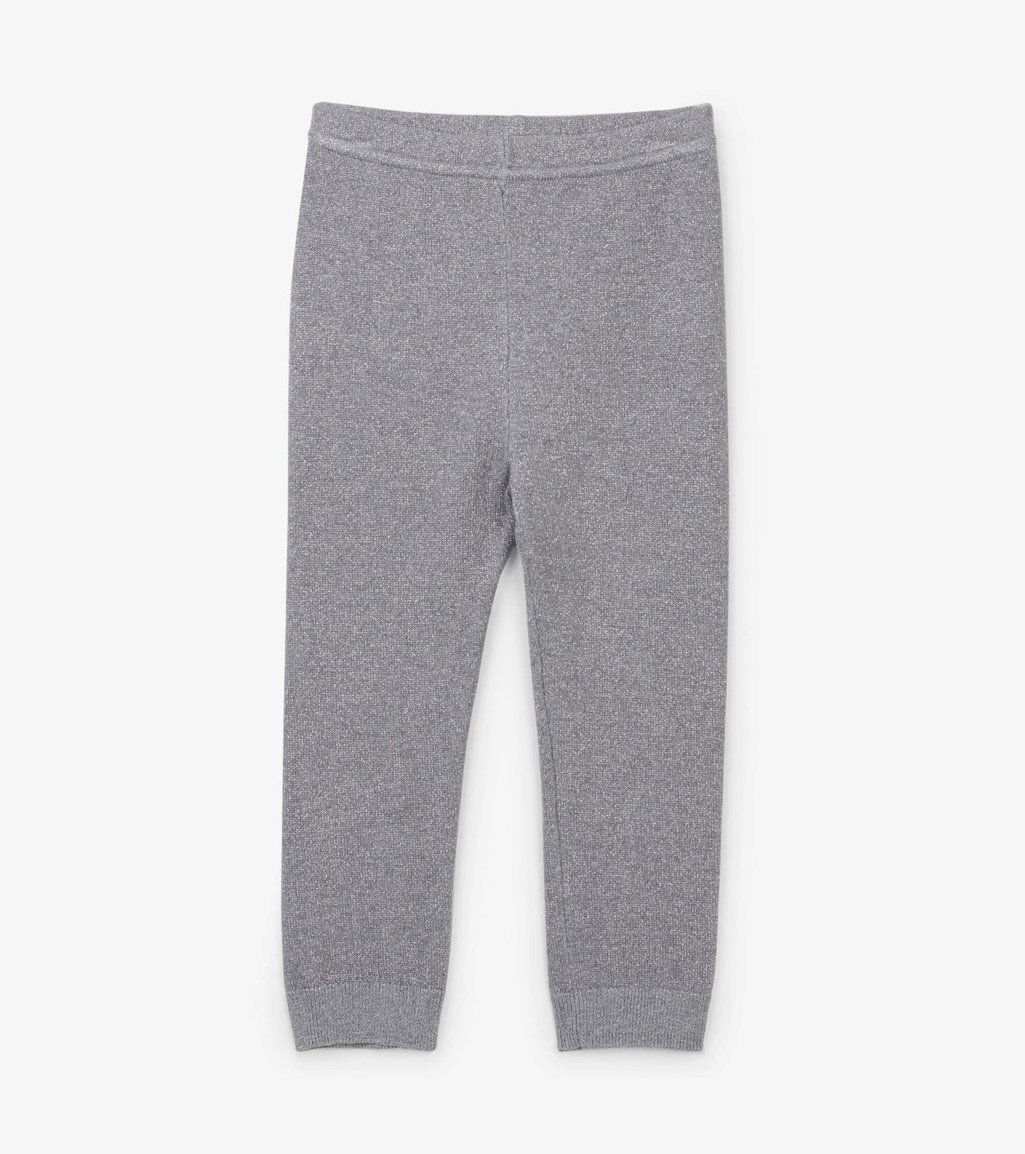 Hatley: Silver Glitter Cable Knit Baby Leggings