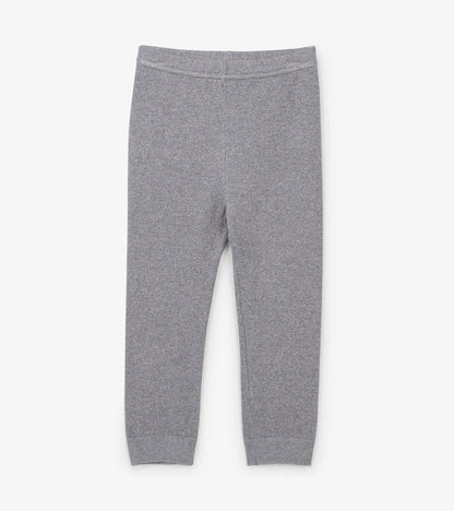 Hatley: Silver Glitter Cable Knit Baby Leggings