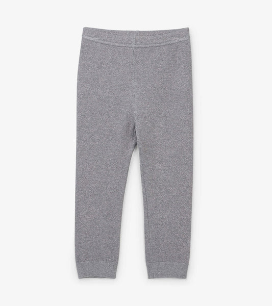 Hatley: Silver Glitter Cable Knit Baby Leggings