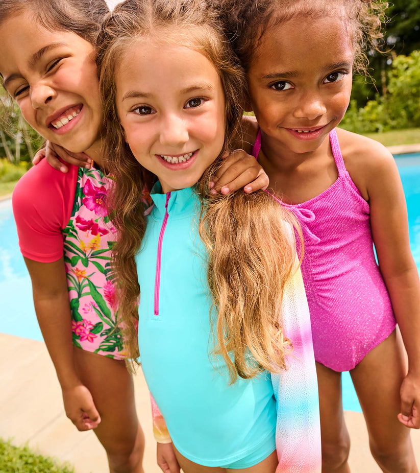 Turquoise  shimmer rashgauard set- Hatley