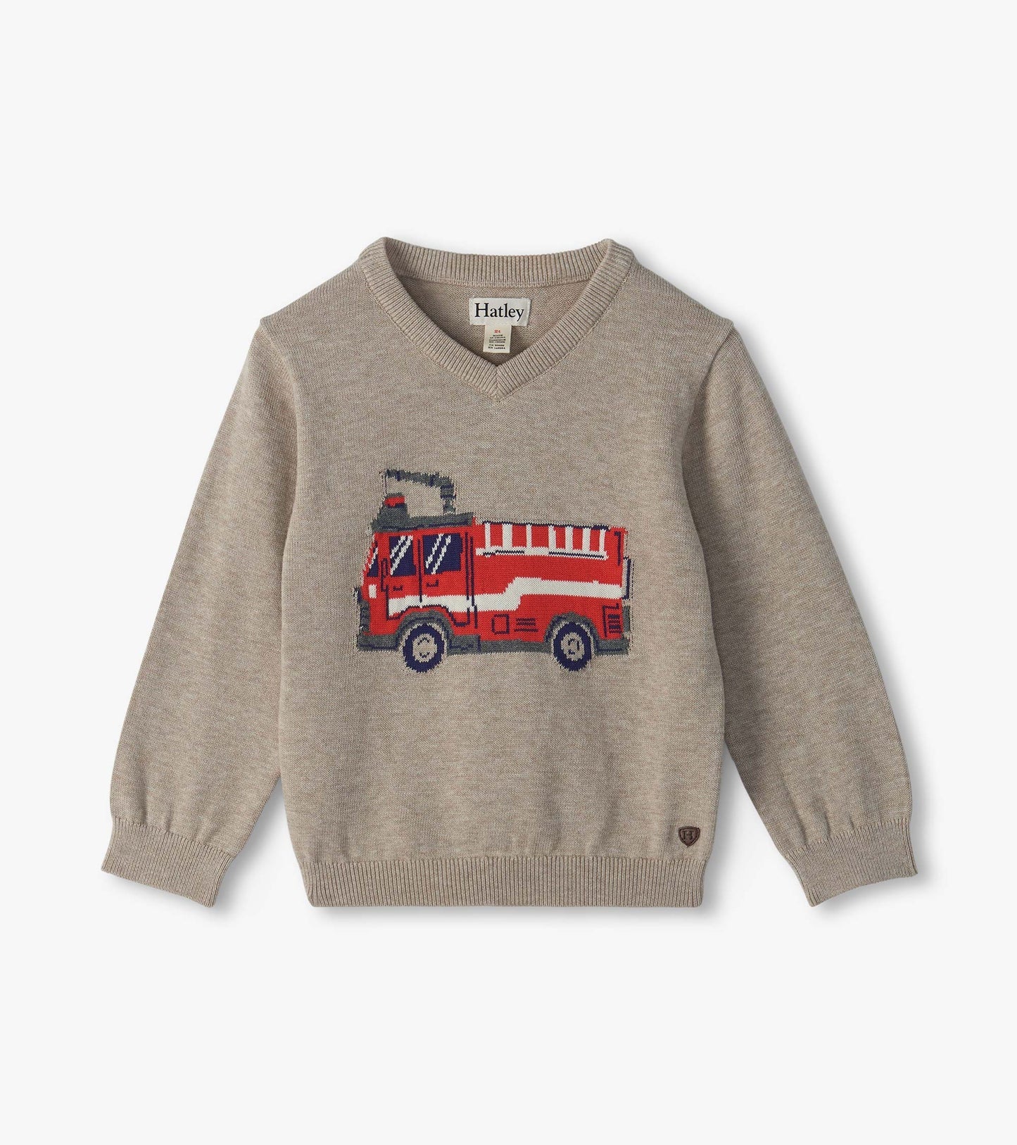 Hatley: Firetruck V-neck Sweater