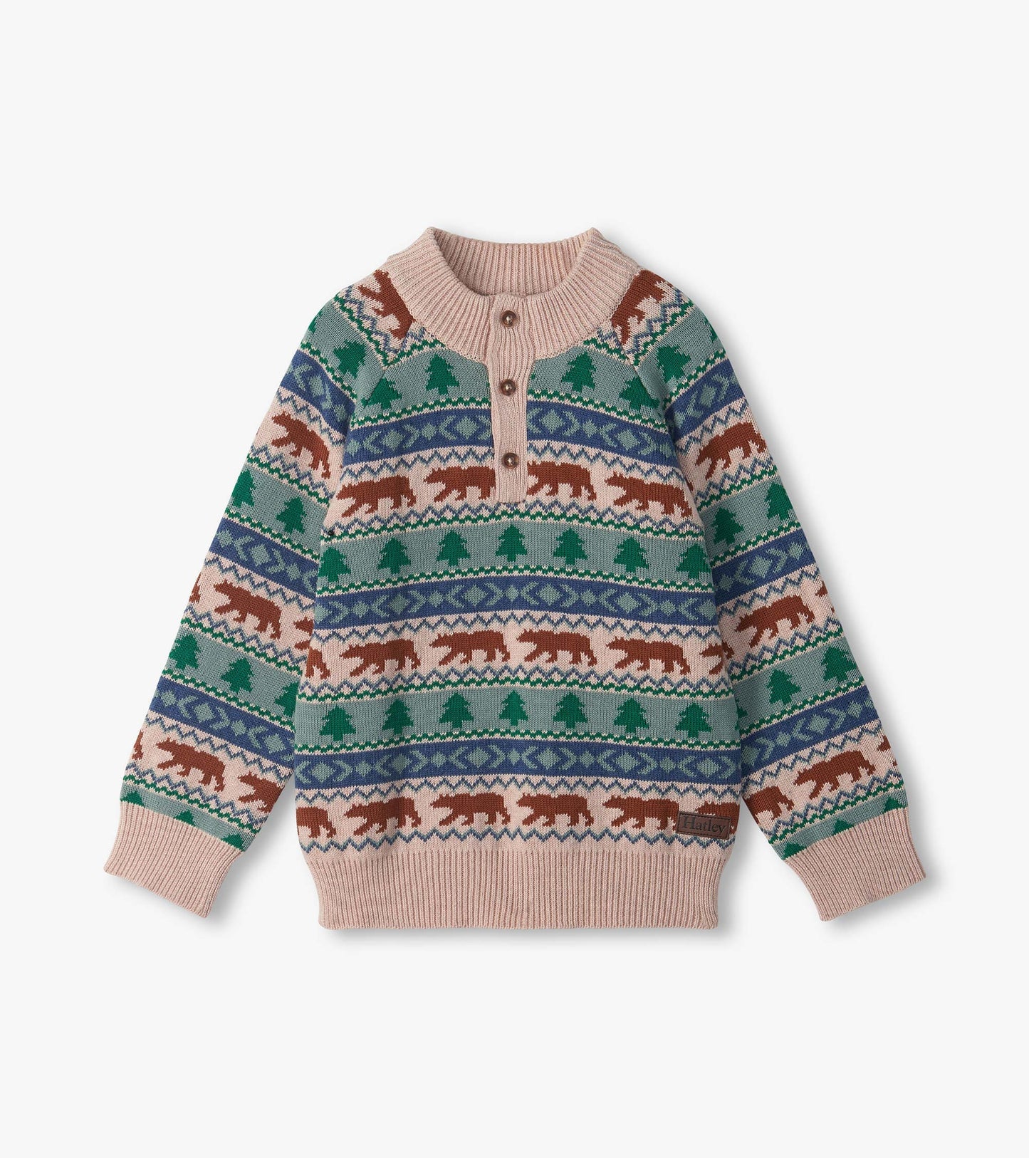 Hatley: Big Bear Fair Isle Mock Neck Sweater