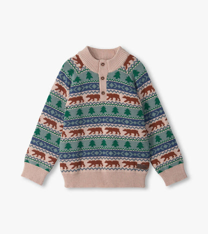 Hatley: Big Bear Fair Isle Mock Neck Sweater
